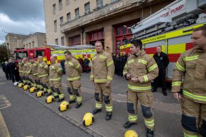 Firefighters gather at The Mounts Fire Station to mark Firefighters Memorial Day