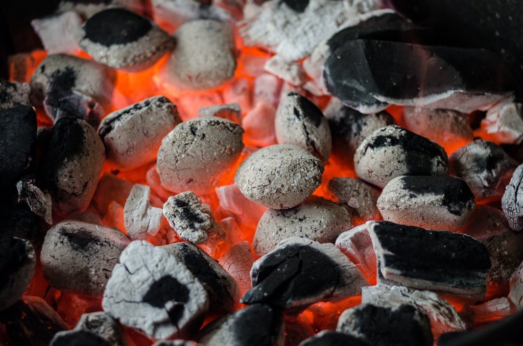 Barbecue coals