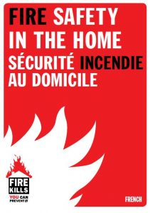 Fire safety in the home booklet in French