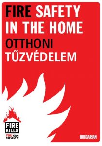 Fire safety in the home booklet in Hungarian