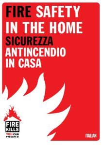 Fire safety in the home booklet in Italian
