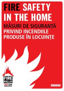 Fire safety in the home booklet in Romanian