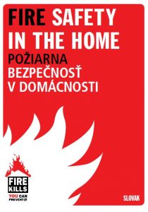 Fire safety in the home booklet in Slovakian