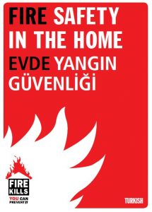 Fire safety in the home booklet in Turkish