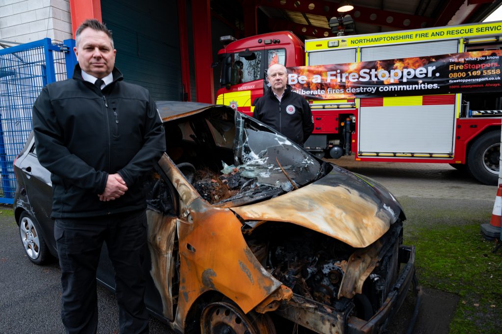 Chief Fire Officer Darren Dovey with Police, Fire and Crime Commissioner Stephen Mold