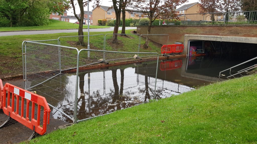 Flooded underpass