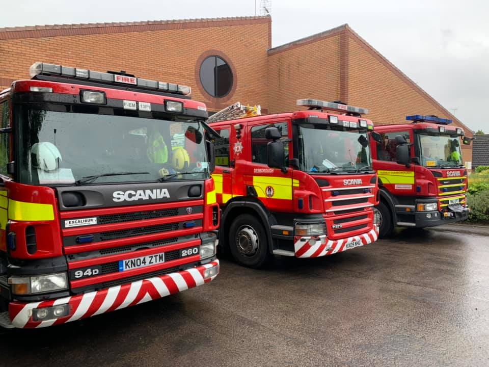 Desborough Fire Station and appliances