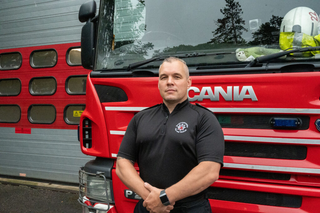 Station Manager Craig Douglas for Rushden Fire Station