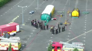 NFRS test their mass decontamination capability