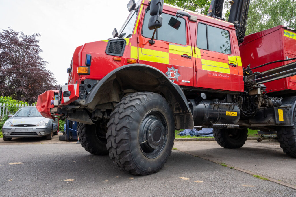 A 14-tonne vehicle called a Unimog to help rescue trapped animals 