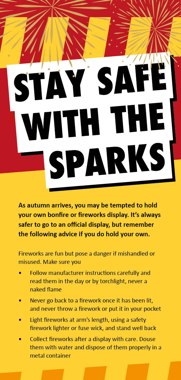 Stay safe during firework and bonfire displays at home