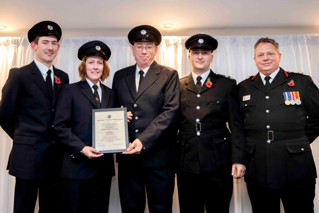 Fire staff commended for their lifesaving efforts in Northamptonshire