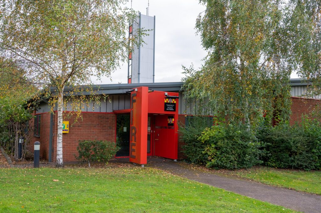 Front external view of Brackley Fire Station