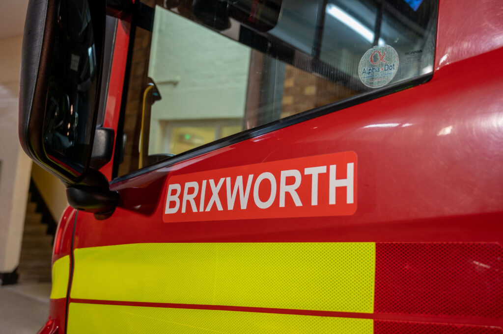 Close up of Brixworth fire appliance door