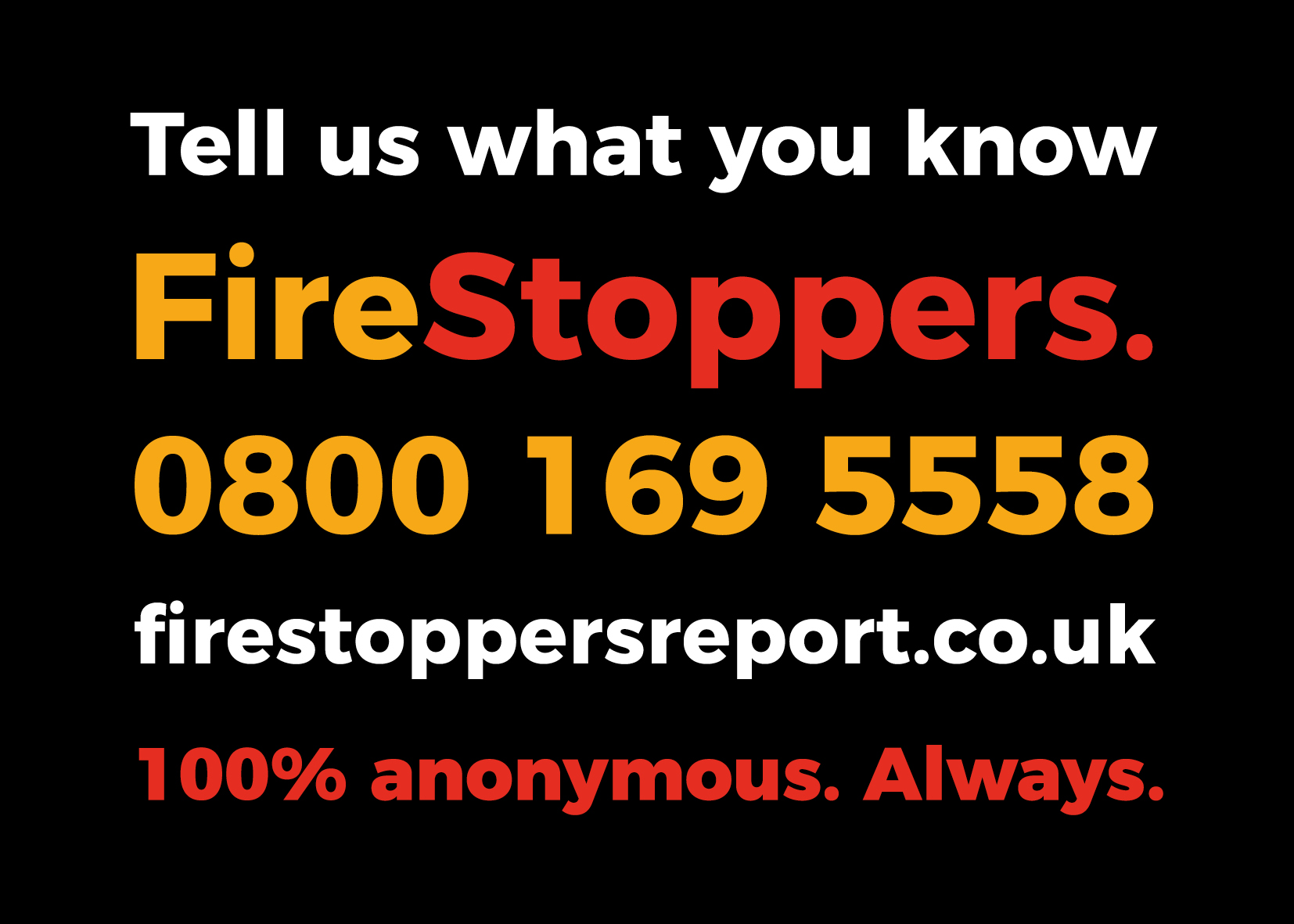 Firestopper 0800 169 5558