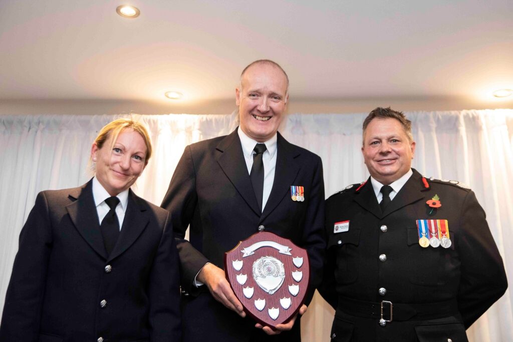 Staff from Rothwell Fire Station receive the Chief’s Community Award