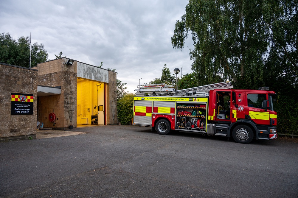 Fire appliance outside Guilsborough Fire Station