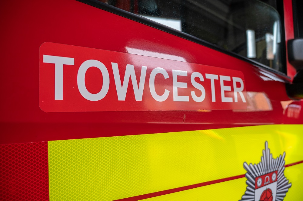 Close up of Towcester fire appliance door
