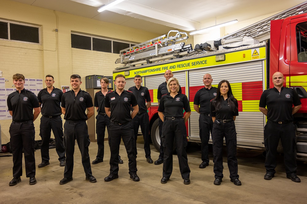 Crew members from Towcester Fire Station