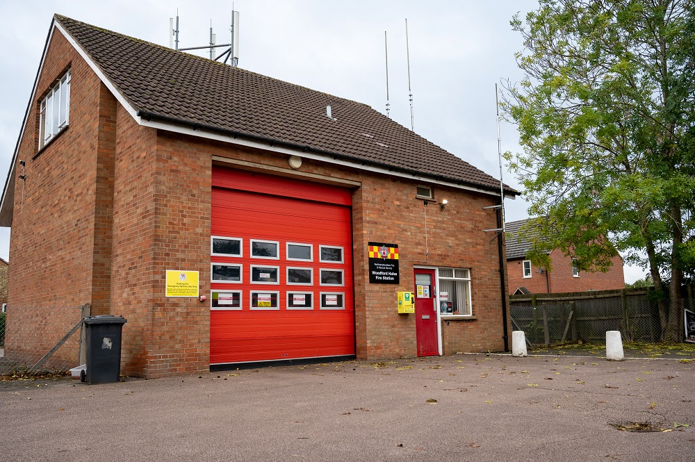 Front external view of Woodford Halse Fire Station