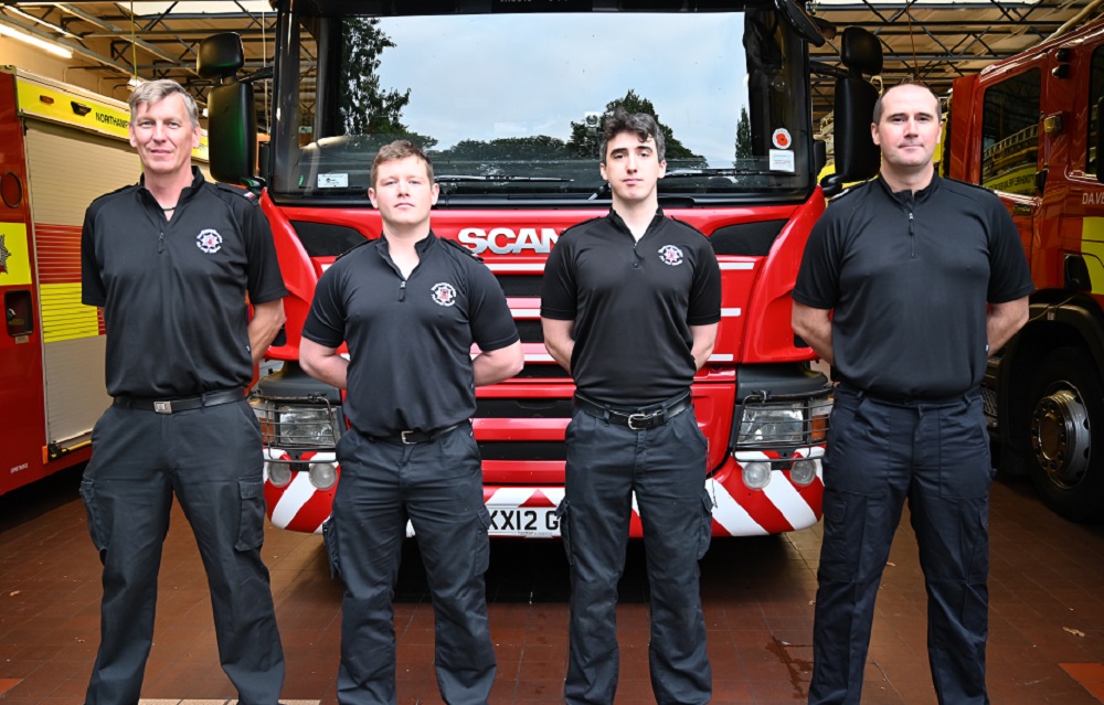 Crew members from Woodford Halse Fire Station