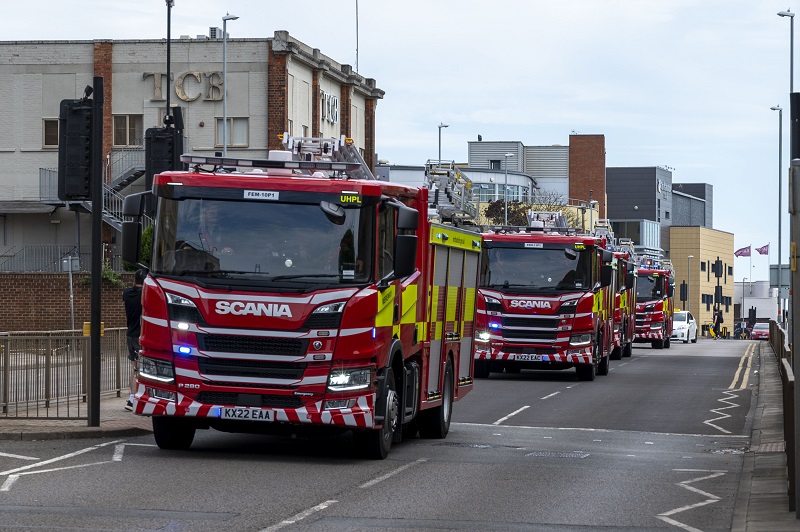 Four new fire engines on the run for Northamptonshire Fire &#038; Rescue Service