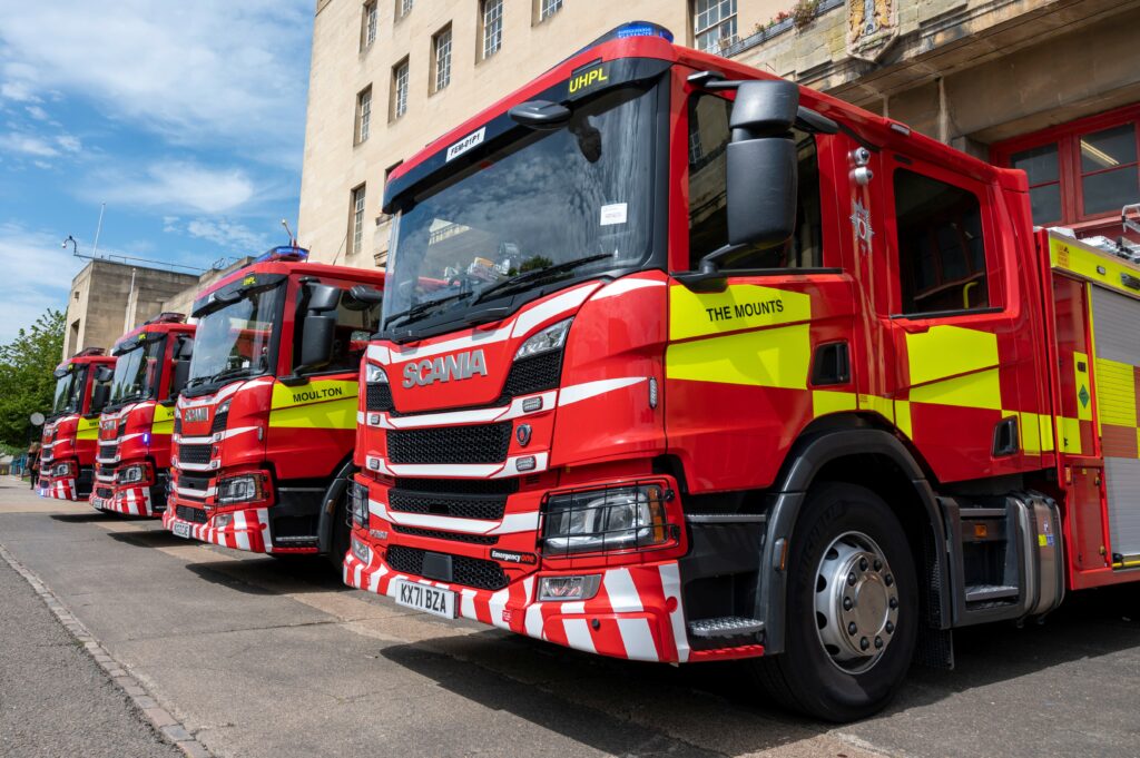 Four new fire engines on the run for Northamptonshire Fire &#038; Rescue Service