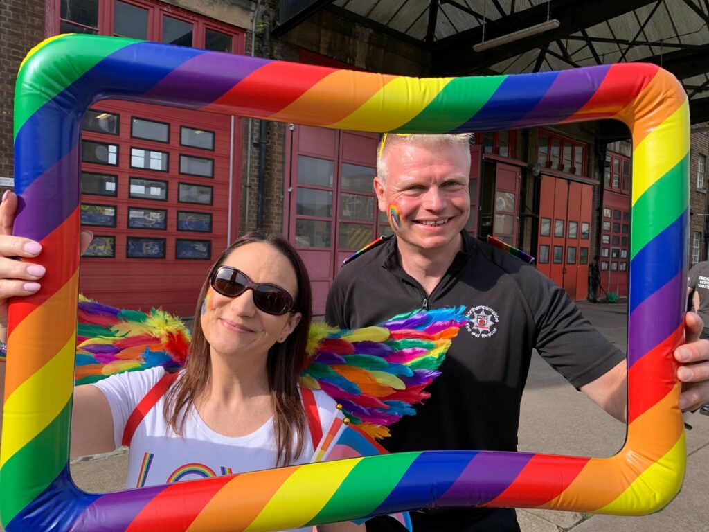 NFRS staff dressed for Northampton Pride event