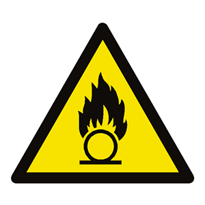 Warning sign for oxidising agents