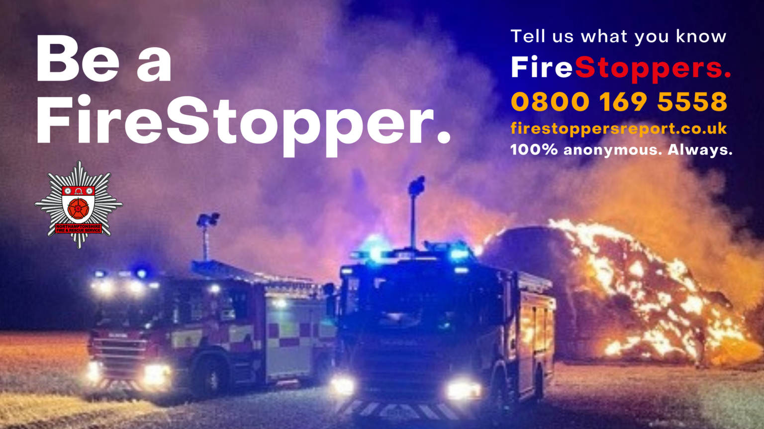 Joint plea to the public as deliberate fire setting increases in the county Northamptonshire