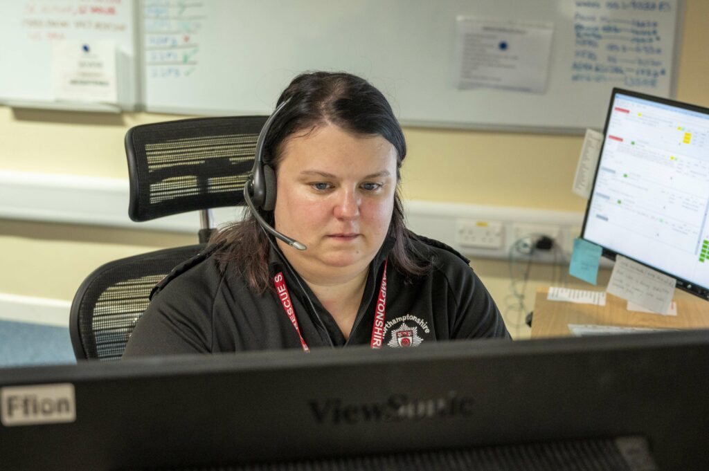 Watch Manager in Control Room taking an emergency call