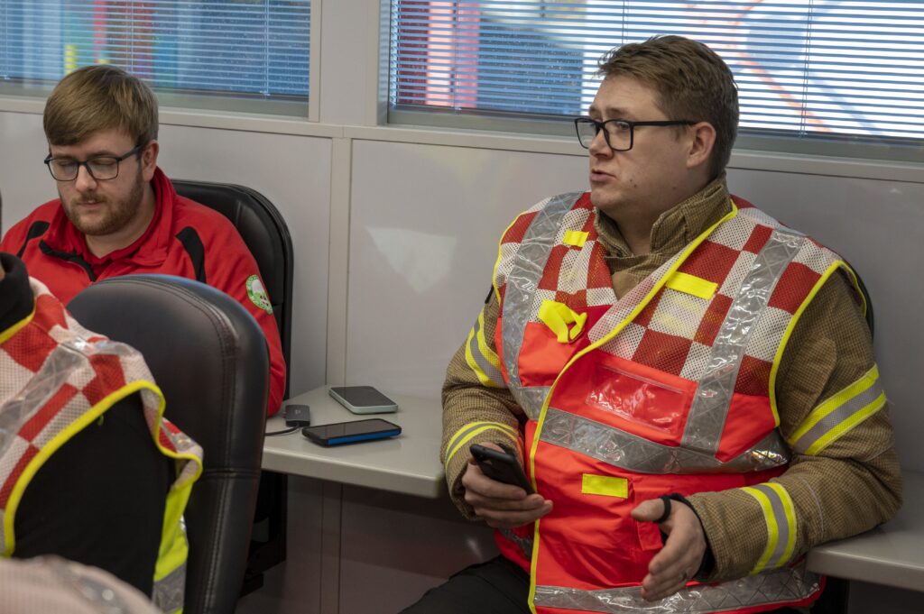 Firefighters take part in Operation Puddleduck, including Nick Gayton (right)