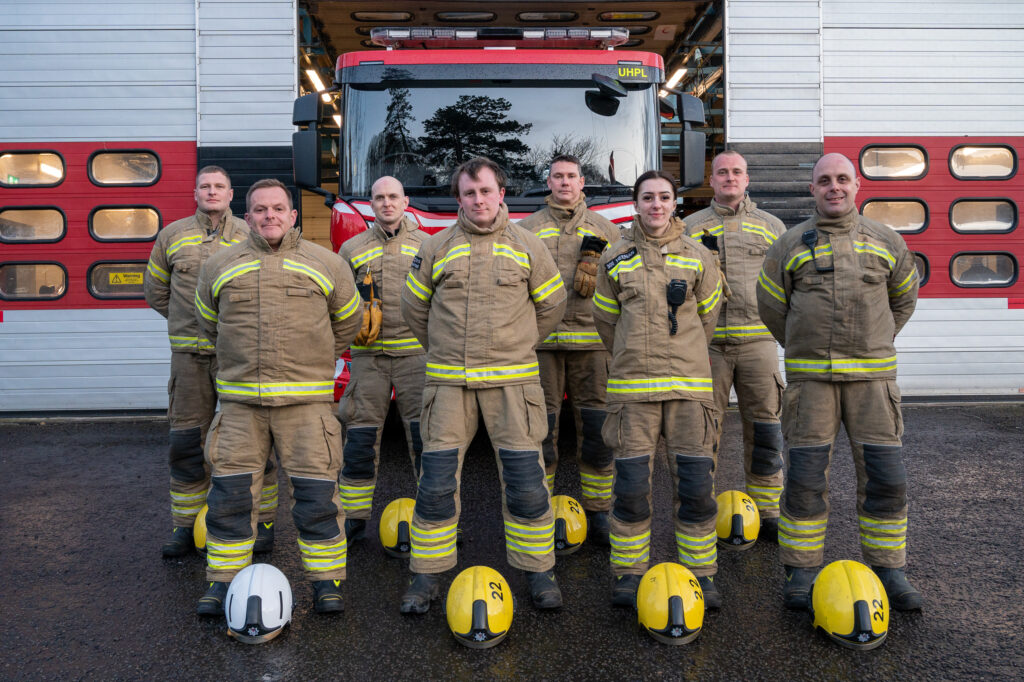Rushden On Call Crew outside Rushden Station