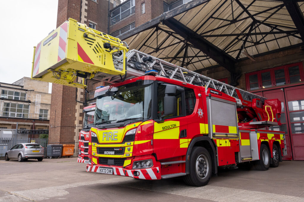 New Aerial Fire Appliance at The Mounts Station