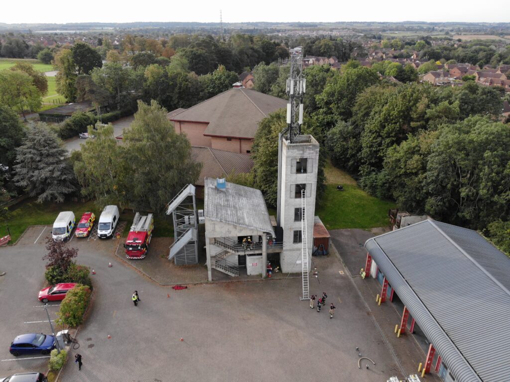 Mereway Fire Station from above