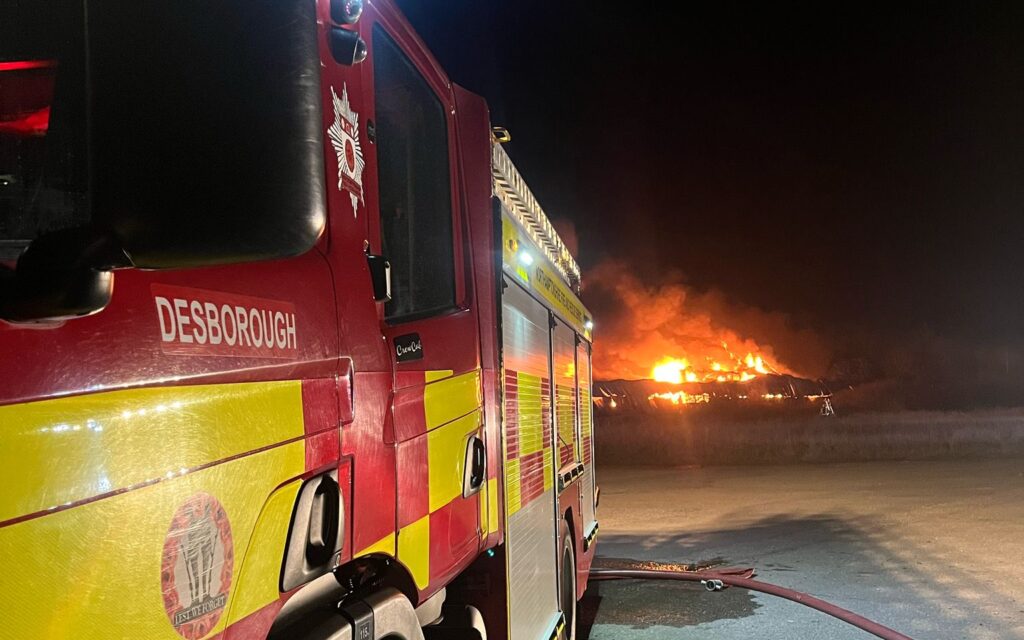 Fire crews called to blaze at Desborough Airfield