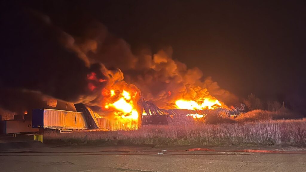 Fire crews called to blaze at Desborough Airfield