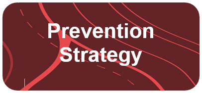 A Red coloured box with the wording Prevention Strategy