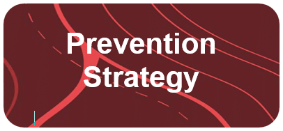 A Red coloured box with the wording Prevention Strategy
