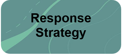 A Teal coloured box with the wording Response Strategy