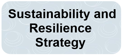 A Grey coloured box with the wording Sustainability and Resilience Strategy