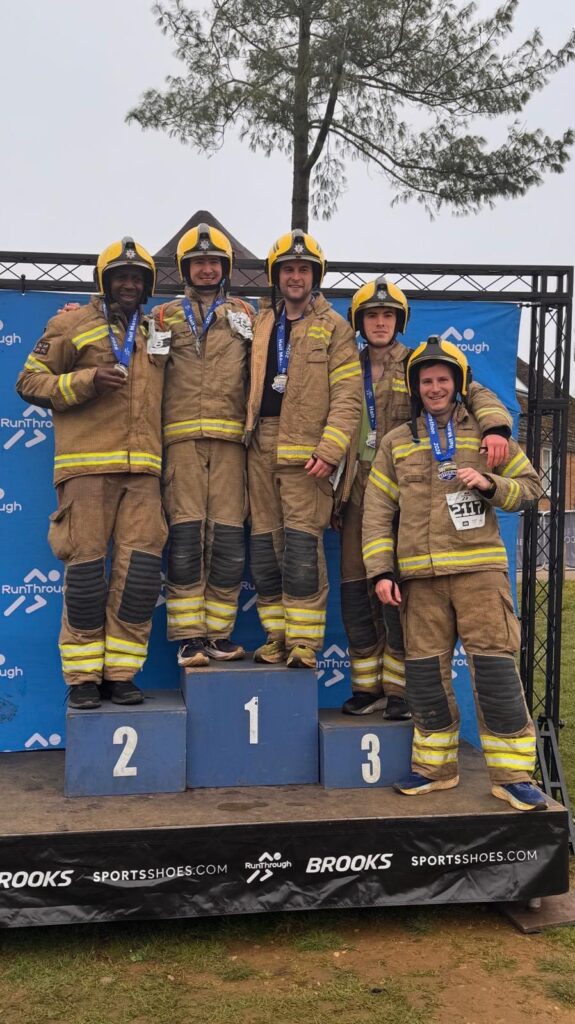 Green Watch complete Kettering Half Marathon in support of former firefighter Derek &ldquo;Del&rdquo; Anniwell