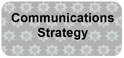 A grey box with the NFRS log and the wording Communications Strategy