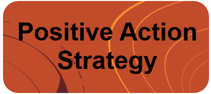 An orange box with the wording Positive Action Strategy